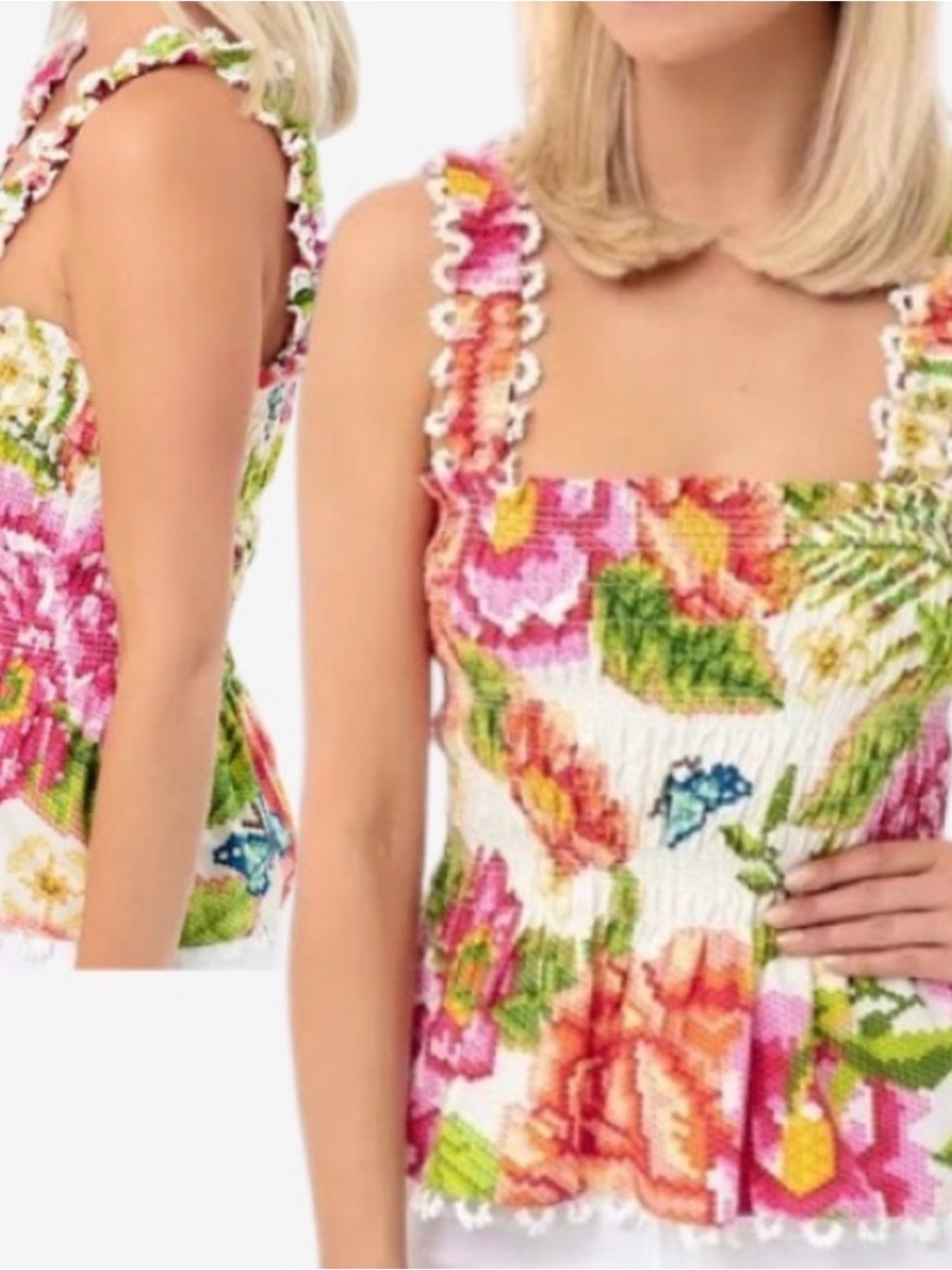 FARM Rio Vintage Floral Smocked Too